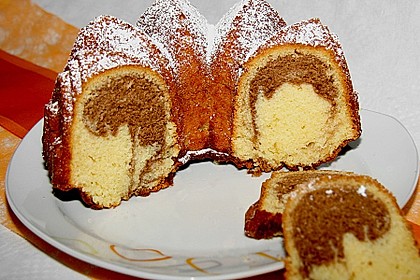 Marmorkuchen mit Mascarpone und Nougat