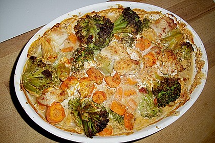 H&auml;hnchen - Gem&uuml;se - Auflauf 3