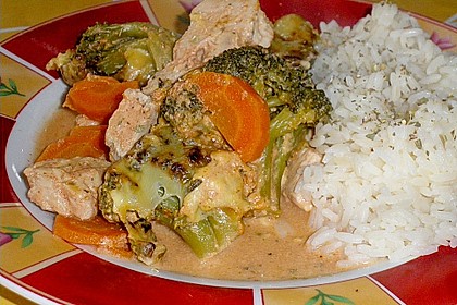 H&auml;hnchen - Gem&uuml;se - Auflauf 5