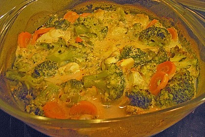 H&auml;hnchen - Gem&uuml;se - Auflauf 6
