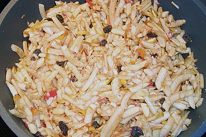 Apfelrahmkuchen mit Rosinen 1