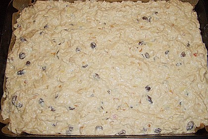 Apfelrahmkuchen mit Rosinen 2
