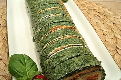Spinatrolle mit Feta - Füllung 1