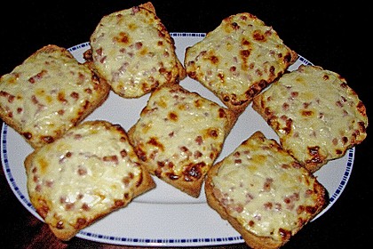 &Uuml;berbackene Schinken - Cr&egrave;me fraiche - Schnittchen 2