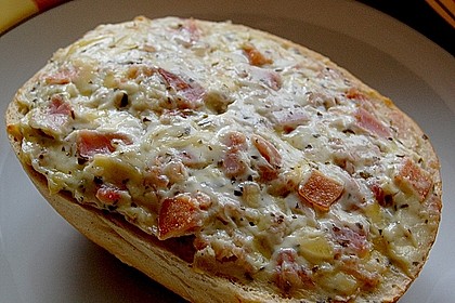 &Uuml;berbackene Schinken - Cr&egrave;me fraiche - Schnittchen 5