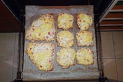 &Uuml;berbackene Schinken - Cr&egrave;me fraiche - Schnittchen 6