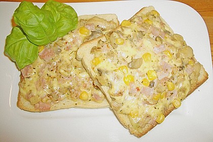 &Uuml;berbackene Schinken - Cr&egrave;me fraiche - Schnittchen 8