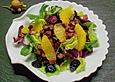 Feldsalat mit Roter Bete, Orangen, Schinken und Pinienkernen