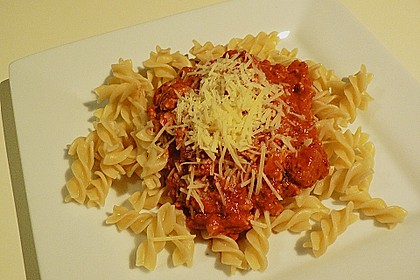 Nudeln mit Tofu - Bolognese 1