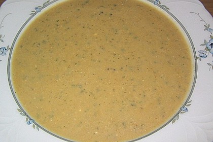 K&uuml;rbiscremesuppe mit Shrimps 3