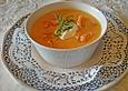 M&ouml;hrensuppe mit Flusskrebsfleisch