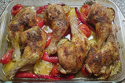 Knuspriges Huhn vom Blech &agrave; la Sylvia