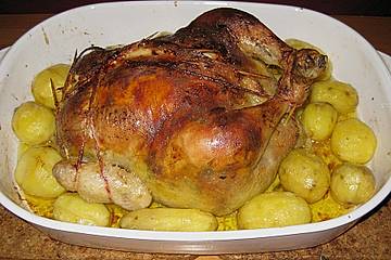 Gefülltes Huhn