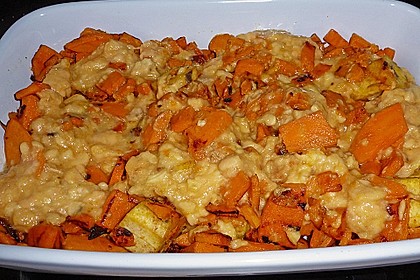 S&uuml;&szlig;kartoffeln - Bananengratin