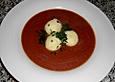Rote Bete - Cremesuppe mit Mini - Grie&szlig;kn&ouml;deln