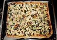 Vegetarische Spinatpizza