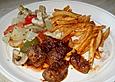 Lammfiletspitzen mit Strohkartoffeln und Grillgem&uuml;se