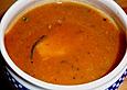M&ouml;hrensuppe mit Scamorza