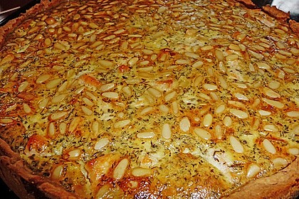 Quiche mit Lachs, Spinat und Pinienkernen 1