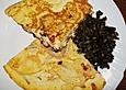 Zwiebelfrittata mit Olivenpesto