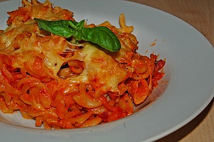 Tomate - Mozzarella - Basilikum - Makkaroni - Auflauf 2