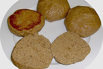 Dinkel - Hafer - Br&ouml;tchen, in der Pfanne gebacken