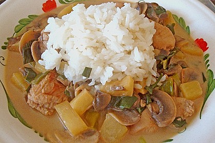 Ananas - Honig - H&auml;hnchen aus dem Wok