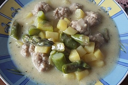 Spargeleintopf mit Fleischklößchen 2