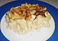 Cremige K&auml;sesp&auml;tzle, mit R&ouml;stzwiebeln