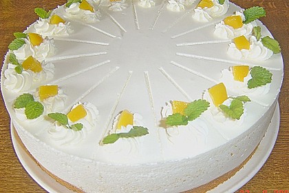 Quark - Pfirsich - Sahne - Torte 3