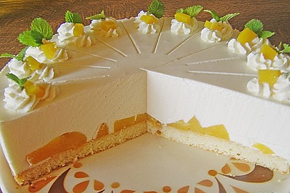 Quark - Pfirsich - Sahne - Torte 4