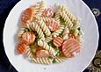 Farfalle mit Gem&uuml;se und K&auml;sesauce