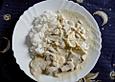 Eierragout in Champignon - Senfsauce