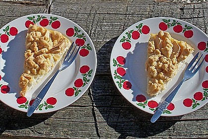 Apfel - Puddingkuchen mit Streuseln