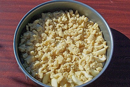 Apfel - Puddingkuchen mit Streuseln 1