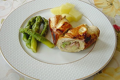 Putenrouladen auf gebratenem Spargel 17