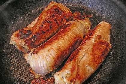Putenrouladen auf gebratenem Spargel 26