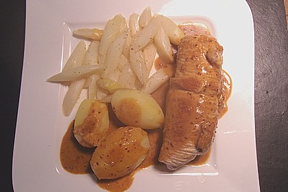 Putenrouladen auf gebratenem Spargel 30