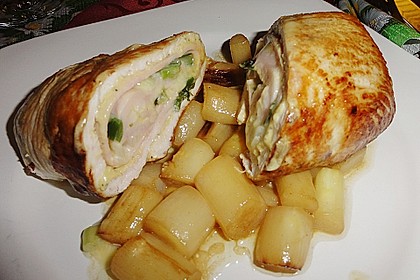 Putenrouladen auf gebratenem Spargel 31