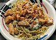 Linguine mit Lachs und K&auml;se - Schnittlauch - So&szlig;e