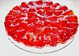 Erdbeertorte auf Br&ouml;sel - Schoko - Boden