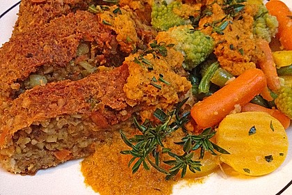 Grünkernrolle mit Paprikasoße 5