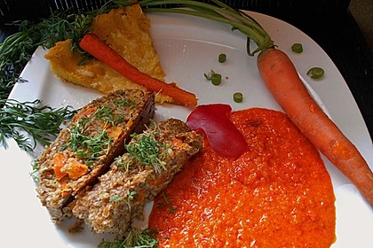 Grünkernrolle mit Paprikasoße 19