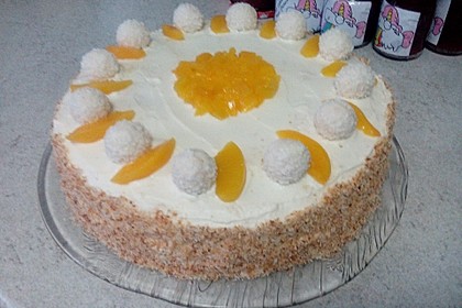 Pfirsich - Raffaello - Torte 3