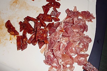 Migas con jam&ograve;n y chorizo 1