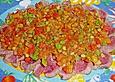 Carpaccio vom Lamm mit  Ratatouille - Vinaigrette