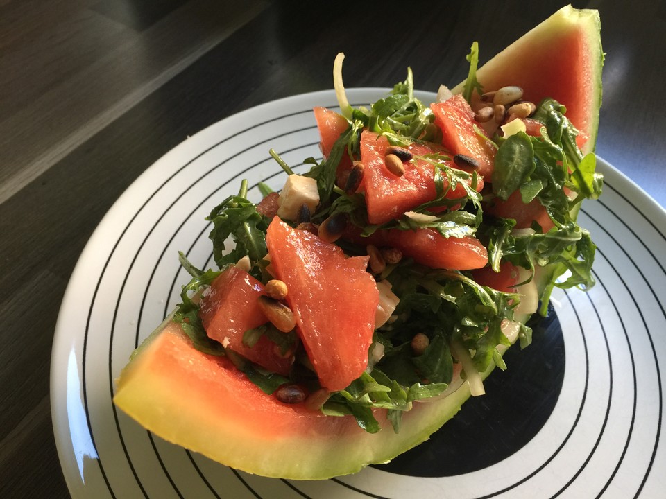 Melonen - Rucola - Salat mit Feta (Rezept mit Bild) | Chefkoch.de