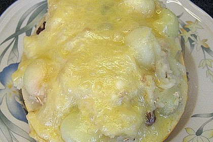 Honigmelone mit Reis, mit K&auml;se &uuml;berbacken 3