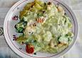 Kartoffel - Gem&uuml;se - Pfanne mit Senfso&szlig;e