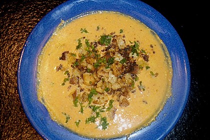 Möhrensuppe mit Krabben 4